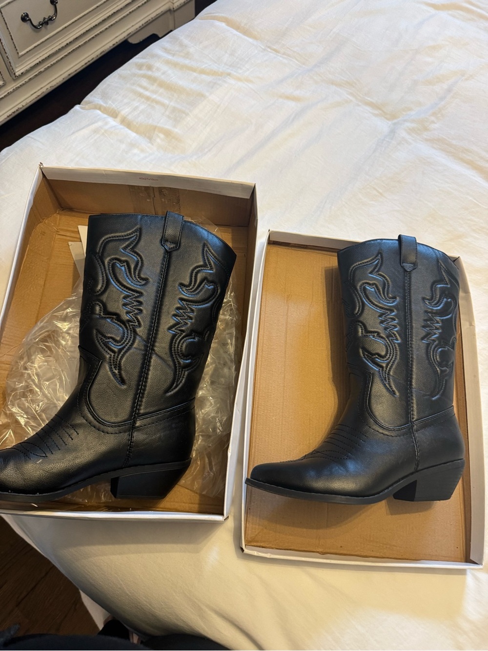 Black cowboy boots